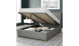 Aspire grey kingsize ottoman bedframe - British product