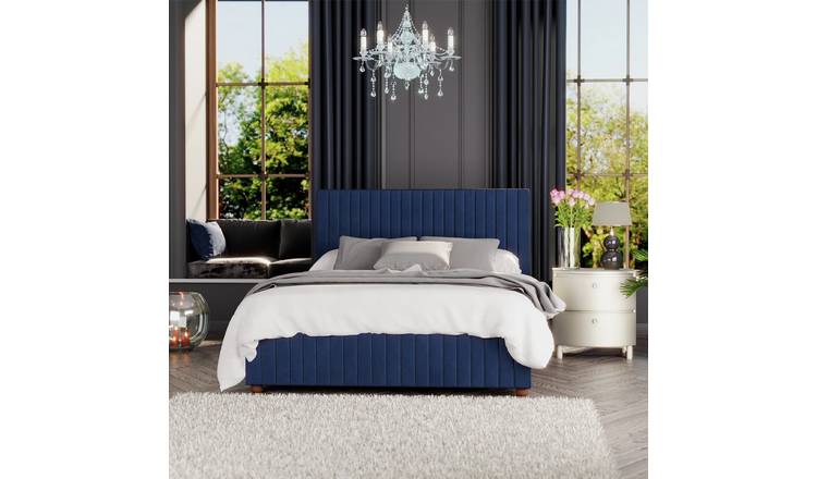 LLB Ottoman bedframe in Navy for Superking size, UK version