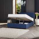LLB Ottoman bedframe in Navy for Superking size, UK version