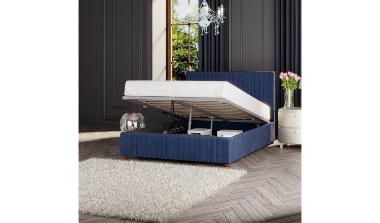 LLB Ottoman bedframe in Navy for Superking size, UK version