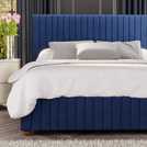 LLB Ottoman bedframe in Navy for Superking size, UK version