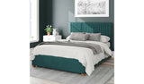 Aspire Grant Velvet Superking Ottoman Bedframe in Emerald - British product