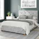 Aspire Velvet Kingsize Ottoman Bedframe Silver - British product