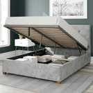 Aspire Velvet Kingsize Ottoman Bedframe Silver - British product