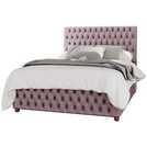 LLB Seren Velvet Double Ottoman Bedframe in Blush, UK version