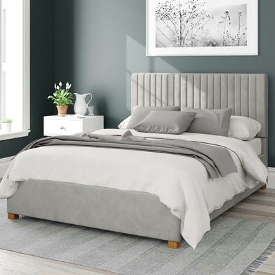 Argos Aspire Grant Linen Double Ottoman Bedframe - Grey- Buy online at McGrocer