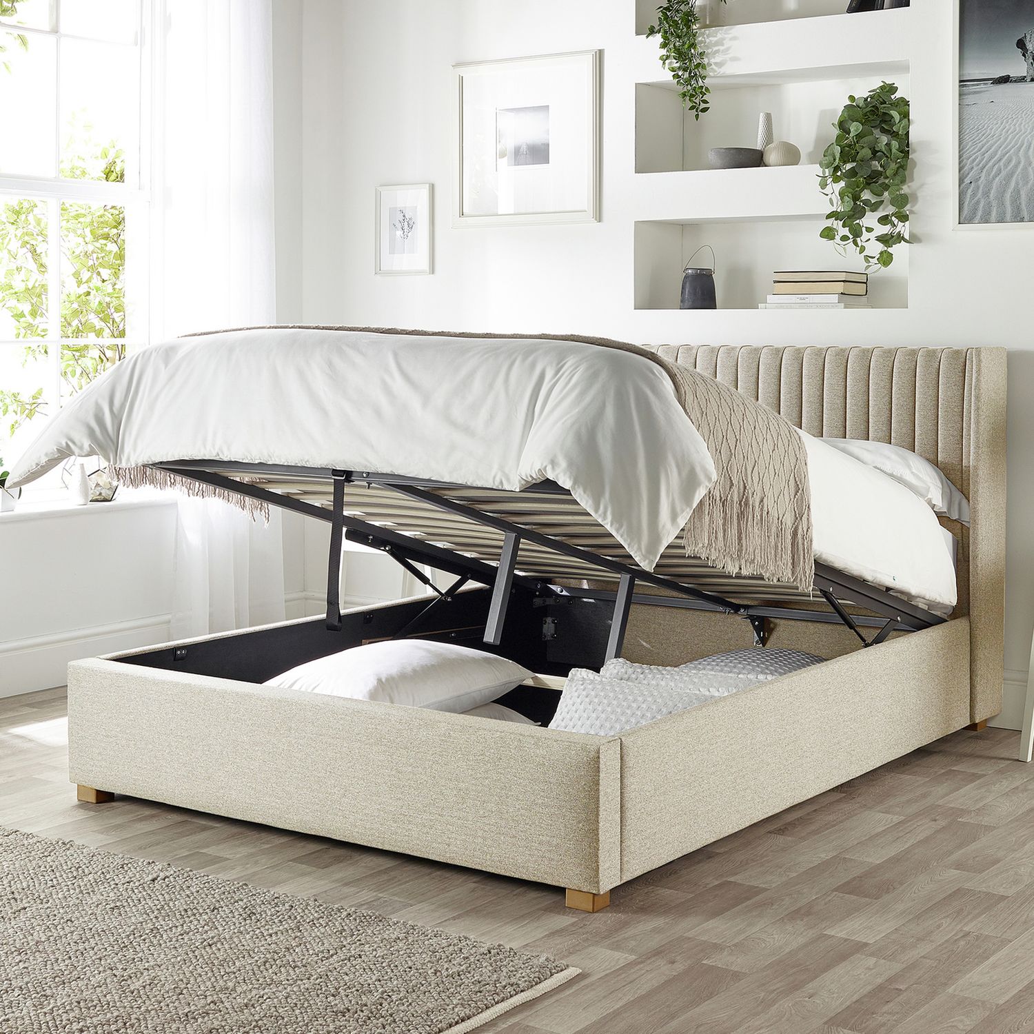 CL Soho Ottoman bedframe Natural Kingsize - British product