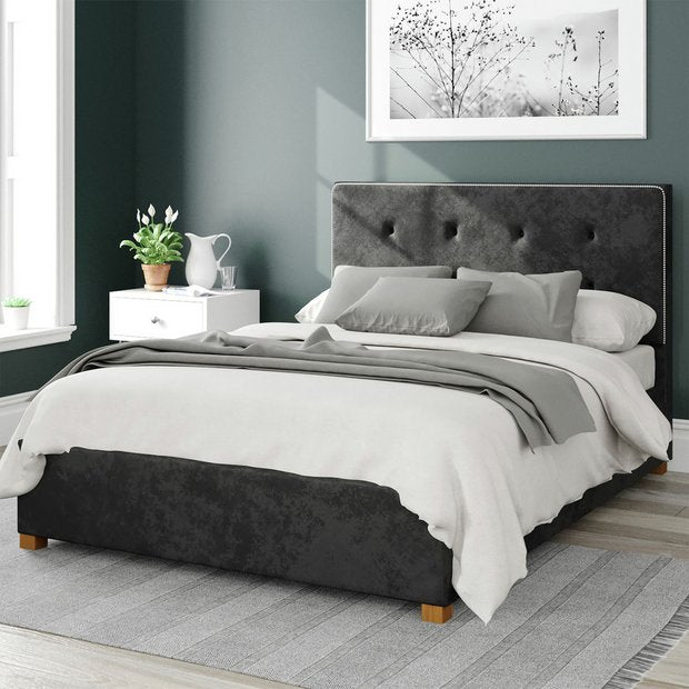 Aspire Double Ottoman Bedframe in Black - British product