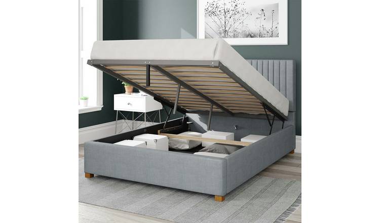 Aspire Superking Ottoman Bedframe in Sky Blue - British product