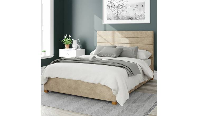 Aspire Double Ottoman Bedframe in Beige - British product