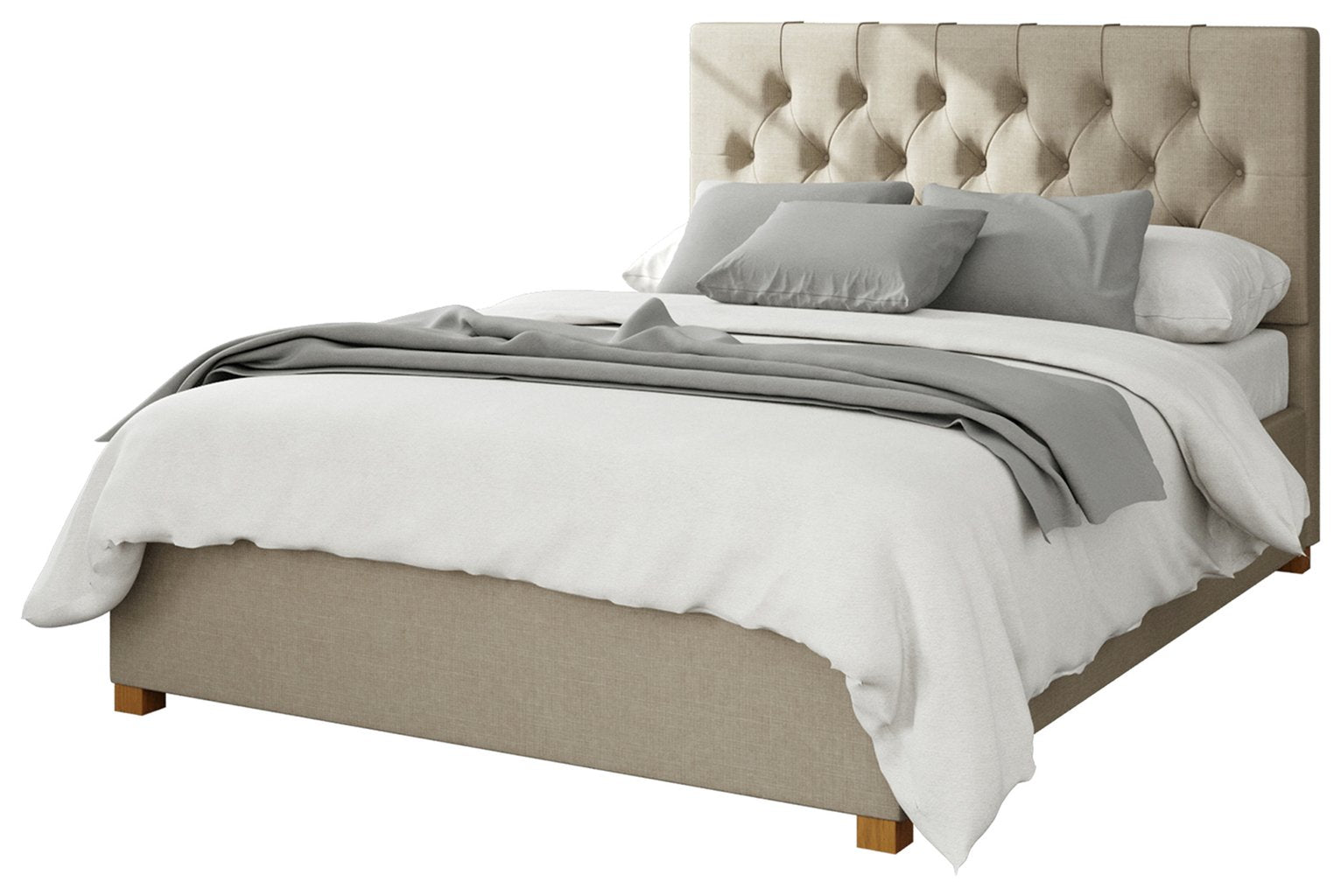 Aspire Olivier Ottoman Bedframe Natural Superking - British product