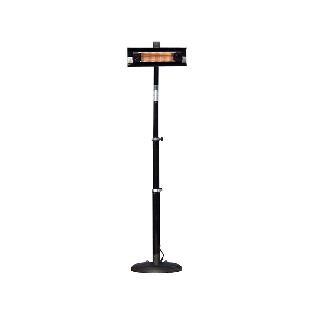 FireSense Black Powder Coated Steel 2.3m (93") Telescoping Offset Pole Mounted Infrared Patio Heater