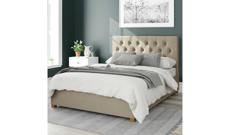 Aspire Olivier Linen Superking Ottoman Bedframe in Natural - British product