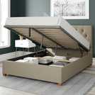 Aspire Olivier Linen Superking Ottoman Bedframe in Natural - British product