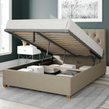 Aspire Olivier Linen Superking Ottoman Bedframe in Natural - British product
