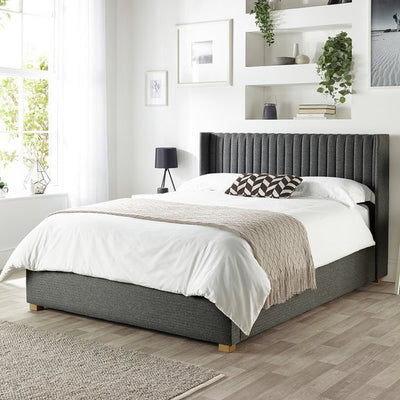 Argos CL Soho Twill Dobbel Ottoman Sengeramme Kull- Kjøp online hos McGrocer