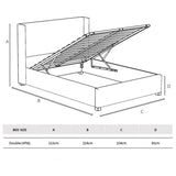 CL Soho Double Ottoman Bedframe Charcoal - British product