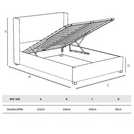 CL Soho Double Ottoman Bedframe Charcoal - British product