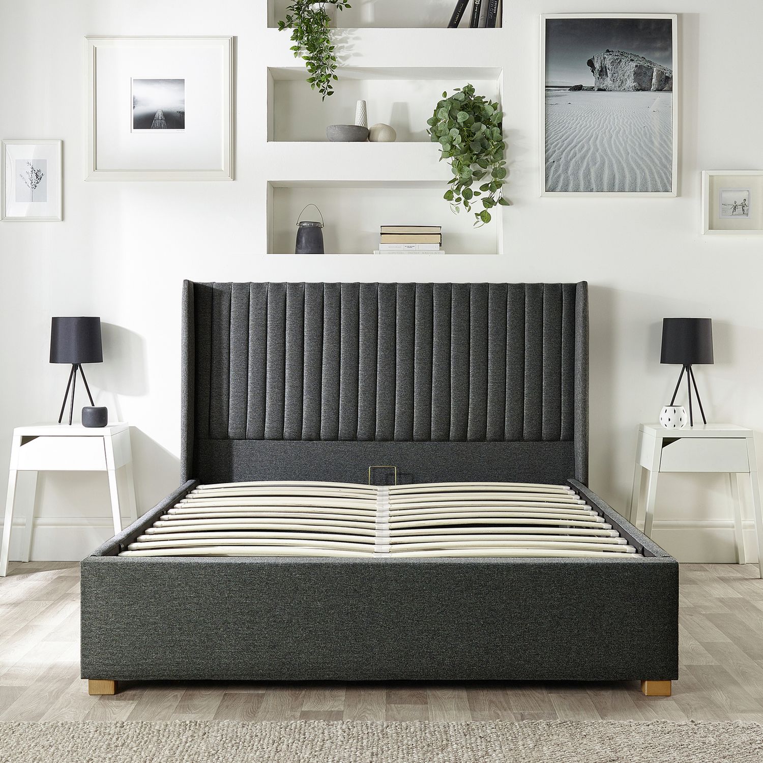 CL Soho Double Ottoman Bedframe Charcoal - British product