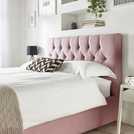 CL Boutique Ottoman Bedframe in Blush Superking size - British product