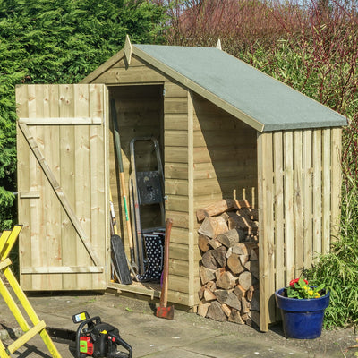 Rowlinson Schiffsleisten Oxford Schuppen mit Anbau Gerätehaus 4x3ft