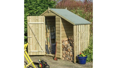 Rowlinson Schiffsleisten Oxford Schuppen mit Anbau Gerätehaus 4x3ft