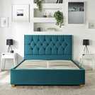 CL Boutique Velvet Kingsize Ottoman Bedframe Emerald - British product