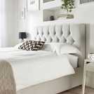 CL Boutique Velvet Double Ottoman Bedframe Light Silver - British product