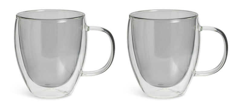Habitat grey double walled coffee cups set of 2 270ml, UK version