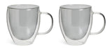Habitat grey double walled coffee cups set of 2 270ml, UK version