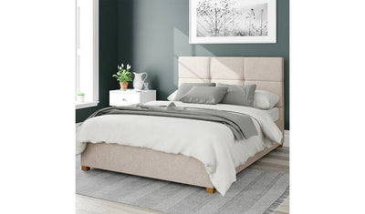 Argos Aspire Caine Twill Ottoman Bedframe in Natural - Superking- Buy online at McGrocer