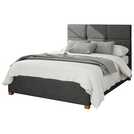 Aspire charcoal double ottoman bedframe - British product