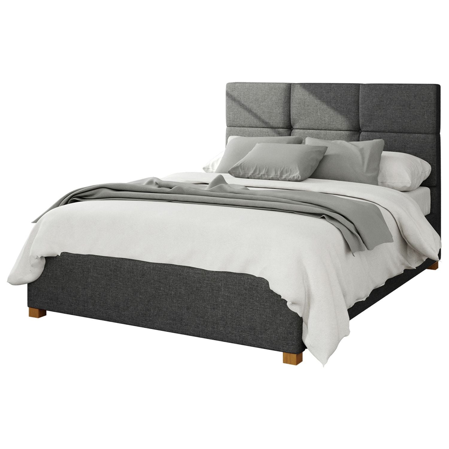 Aspire charcoal double ottoman bedframe - British product