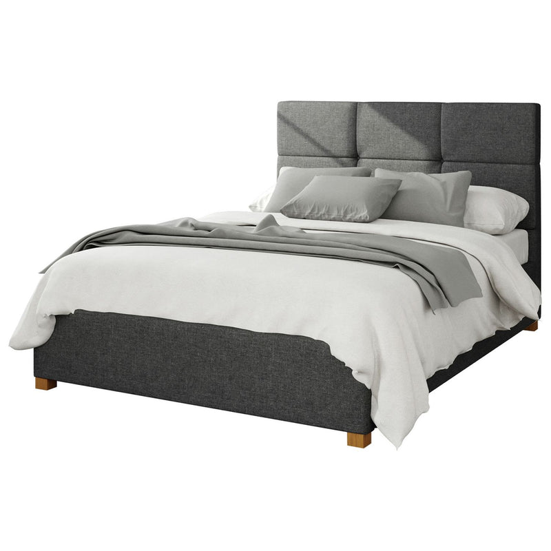 Aspire charcoal double ottoman bedframe - British product