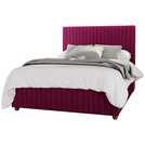 LLB Estella Velvet Double Ottoman Bedframe in Berry, UK version