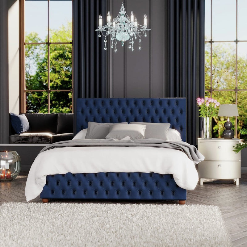 LLB Ottoman Bedframe Navy Kingsize, UK version