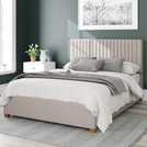 Aspire Grant Linen Double Ottoman Bedframe Off White