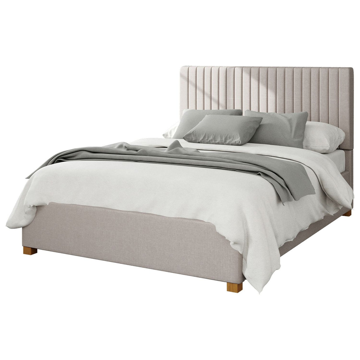 Aspire Kingsize Ottoman Bedframe in Off White - British product