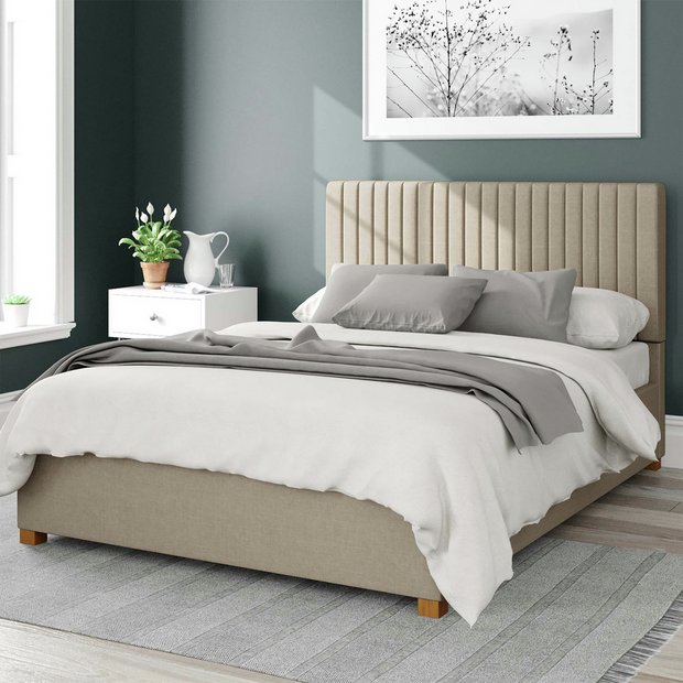 Aspire Double Ottoman Bedframe Natural - British product