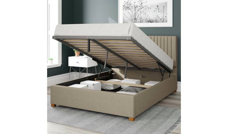 Aspire Double Ottoman Bedframe Natural - British product