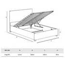 Aspire Kingsize Ottoman Bedframe in Cream - British product