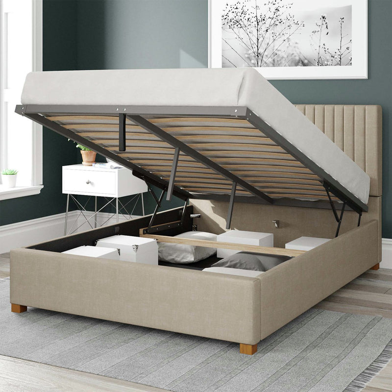 Aspire Ottoman Bedframe in Cream Superking - British product