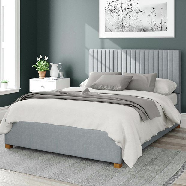 Aspire Grant Double Ottoman Bedframe Sky Blue - British product