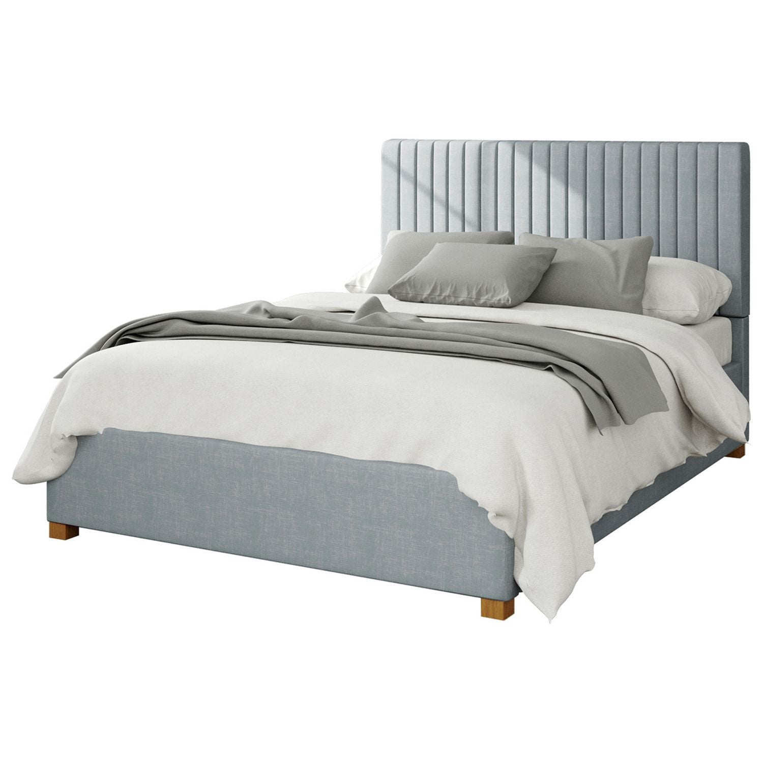Aspire Grant Double Ottoman Bedframe Sky Blue - British product
