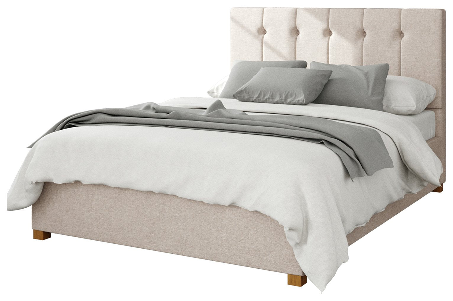 Aspire Hepburn Twill Ottoman Bedframe Kingsize Natural - British product