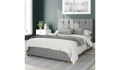 Argos Aspire Hepburn Twill Grey Ottoman Storage Bed Kingsize- Buy online at McGrocer