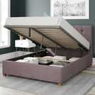 Aspire Hepburn Velvet Superking Ottoman Bedframe Blush - British product
