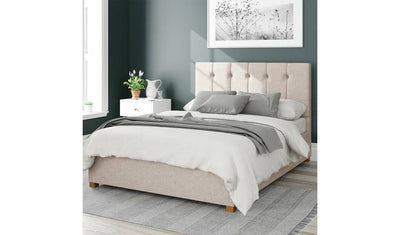 Argos Aspire Hepburn Twill Superking Upholstered Ottoman Bedframe in Natural- Buy online at McGrocer