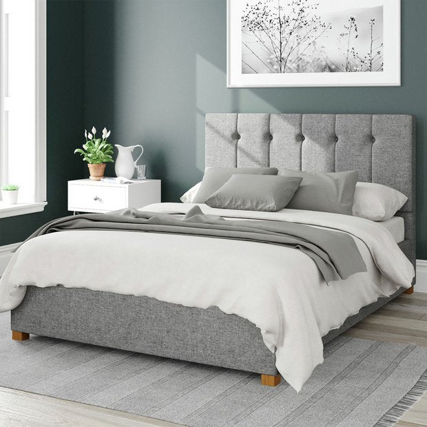 Aspire Double Ottoman Bedframe in Grey - British product