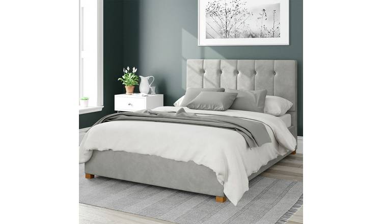 Aspire Hepburn Velvet Kingsize Ottoman Bedframe in Duck Egg - British product